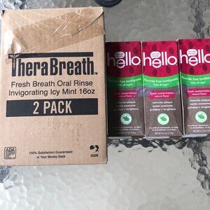 Fresh Breath Oral Rinse 16oz - Icy Mint (2 Pack) and Toothpaste, (Pack of 3)